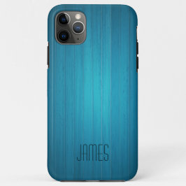 Blue Faux Wood Case-Mate iPhone Case