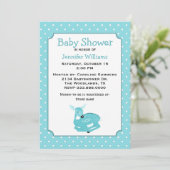 Blue Fawn Baby shower Invitation Kaart (Staand voorkant)