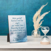 Blue Feather Angel Saint Francis Quote Fotoplaat (Zijkant)