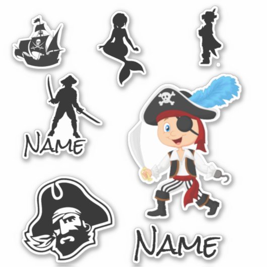 Blue Feather Kapitein Sticker (Voorkant)