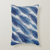 Blue Feather Pattern Art Print Accent Kussen (Voorkant(Verticaal))