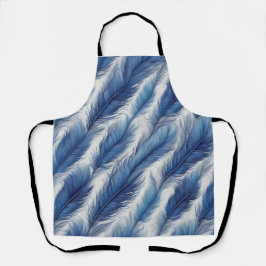 Blue Feather Pattern Art Print Schort