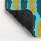 Blue Feather Pattern Muismat (Hoek)