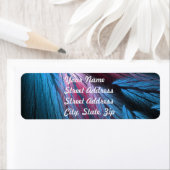 Blue Feather Return Address Sticker (Insitu)