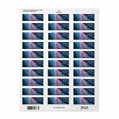Blue Feather Return Address Sticker (Full Sheet)