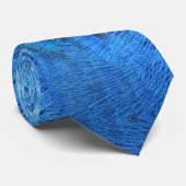 Blue Feather Stropdas - Pauw veren (Opgerold)
