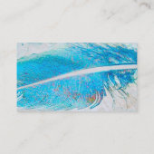 Blue Feather visitekaartjes aangepaste sjabloon (Achterkant)