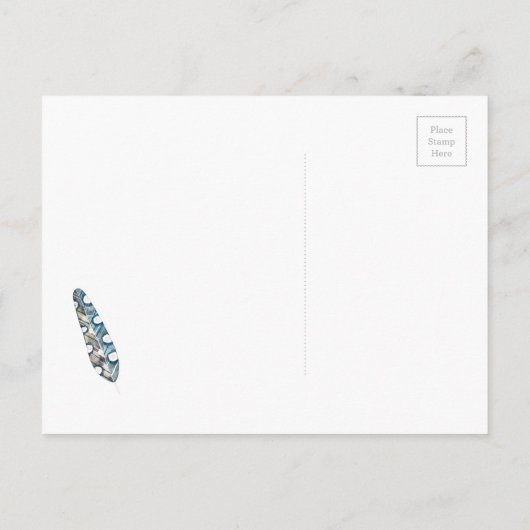 Blue Feather - Wat als ik herfst? Inspirerend prij Briefkaart (Achterkant)