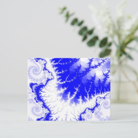 Blue Feathered Star-Briefkaart Briefkaart (Staand voorkant)