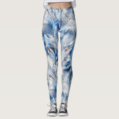 Blue FeatherMo derne Actieve Kleding Yoga Leggings (Voorkant)