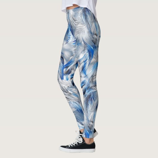 Blue FeatherMo derne Actieve Kleding Yoga Leggings (Links)