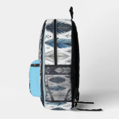 Blue Feathers and Black Ravens Backpack Bedrukte Rugzak (Rechts)