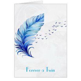 Blue Feathers & Birds Flying Twin Verlies Sympathi