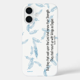 Blue Feathers Rise op Eagles Wings iPhone Case