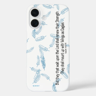 Blue Feathers Rise op Eagles Wings iPhone Case