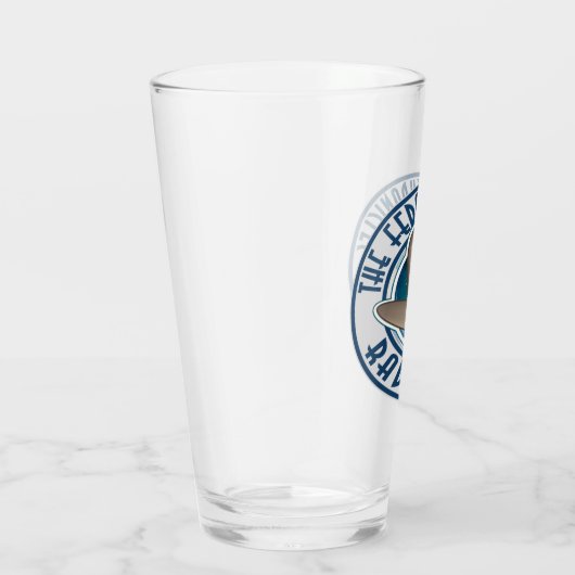 Blue Fedora Chronicles Radio Show Glass Tumbler (Rechts)