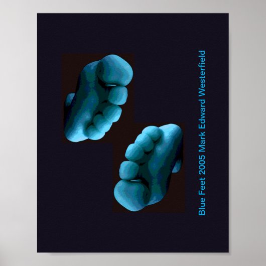 Blue Feet Art Poster (Voorkant)