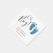 Blue Feet Baby Boy Baby shower Servet (Hoek)