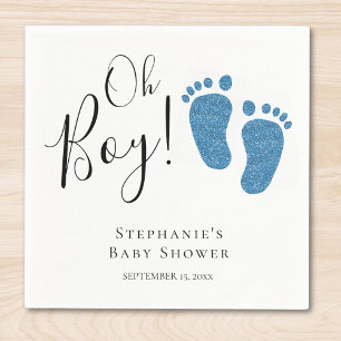 Blue Feet Baby Boy Baby shower Servet