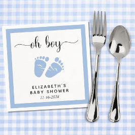 Blue Feet Baby Boy Shower Servet
