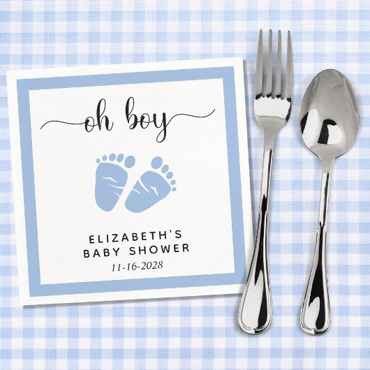 Blue Feet Baby Boy Shower Servet