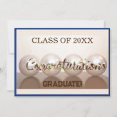 Blue Felicitaties Afstuderen Afstuderen Balloon Kaart (Voorkant)