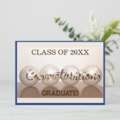 Blue Felicitaties Afstuderen Afstuderen Balloon Kaart (Staand voorkant)