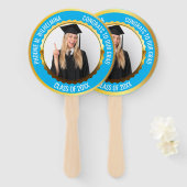 Blue feliciteert onze Afstudeerder fotoklas van 20 Handwaaier (Voorkant en achterkant)