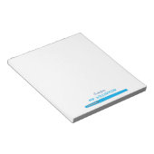 Blue Felt Pen Gepersonaliseerde leraar Note Pad Notitieblok (Schuin)