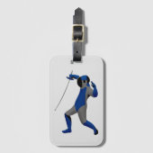 Blue Fencer Bagagelabel (Voorkant (verticaal))