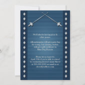 Blue Fencing Birthday Party Invitation Kaart (Achterkant)