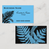 Blue Fern Leaves Visitekaartje (Voorkant / Achterkant)