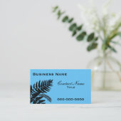 Blue Fern Leaves Visitekaartje (Staand voorkant)