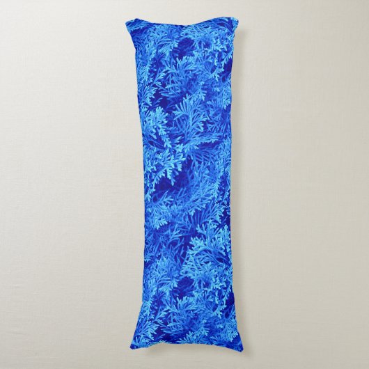 Blue Fern Lichaamskussen (Voorkant Verticaal)