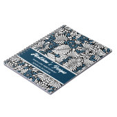 Blue Fern Pattern voor Professionele Zaken Notitieboek (Linkerzijde)