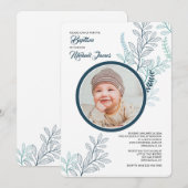 Blue Ferns foto uitnodiging (Voorkant / Achterkant)