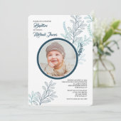 Blue Ferns foto uitnodiging (Staand voorkant)