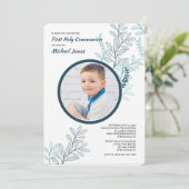 Blue Ferns foto uitnodiging (Staand voorkant)