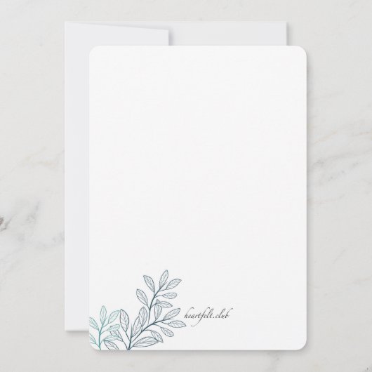 Blue Ferns foto uitnodiging (Achterkant)