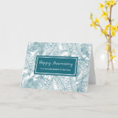 Blue Ferns-Jubileum Kaart (Gele Bloem)