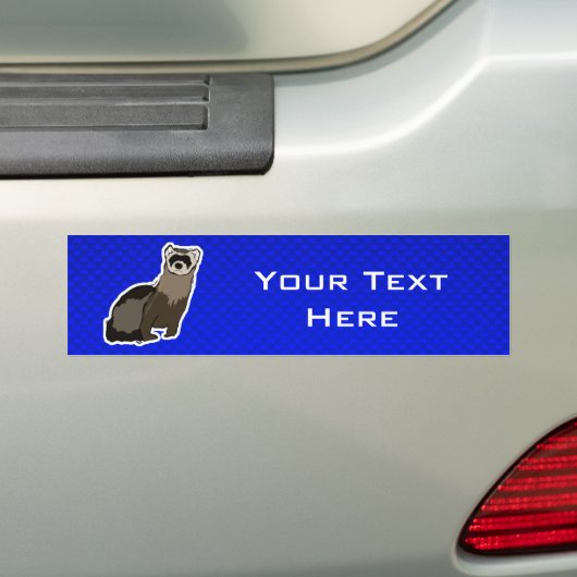 Blue Ferret Bumpersticker (Op auto)