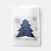 Blue Festive kersttree Favor Bag Bedankzakje (Voorkant)