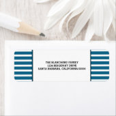 Blue Festive Stripes Holiday Labels (Insitu)