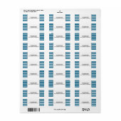 Blue Festive Stripes Holiday Labels (Full Sheet)