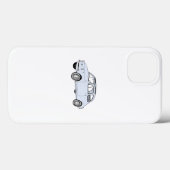 Blue Fiat 500 Topolino Pencil Style Rendering Case-Mate iPhone Case (Achterkant (horizontaal))