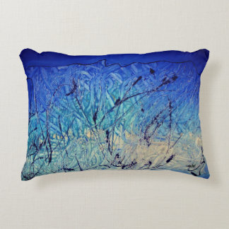 Blue Field, Abstract Art Accent Kussen