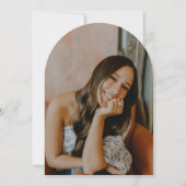 Blue Fiesta Graduation Photo Arch Invitation Kaart (Achterkant)