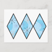 Blue Fifties Diamonds Briefkaart (Voorkant)
