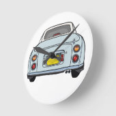 Blue Figaro Car Workshop Garage Clock Figarages Ronde Klok (Hoek)