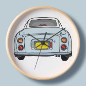 Blue Figaro Car Workshop Garage Clock Figarages Ronde Klok